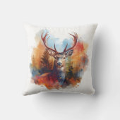 秋の森の鹿 クッション (裏面)