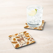 秋の森の鹿 コースター (右側)