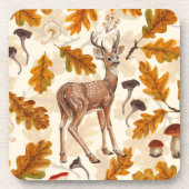 秋の森の鹿 コースター (正面)