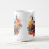 秋の森の鹿 コーヒーマグカップ (中央)