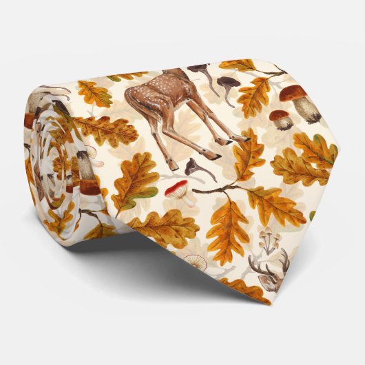 秋の森の鹿 ネクタイ (ロール)