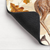 秋の森の鹿 マウスパッド (コーナー)