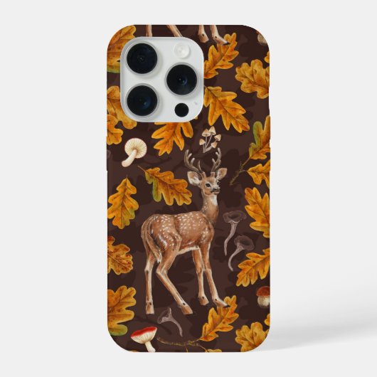 秋の森の鹿 2 iPhoneケース (裏面)