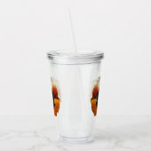 秋の森の黒熊 アクリルタンブラー (左)