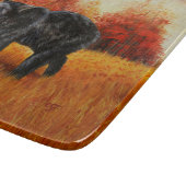 秋の森の黒熊 カッティングボード (角)