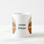 秋の森の黒熊 コーヒーマグカップ (中央)