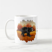 秋の森の黒熊 コーヒーマグカップ (左)