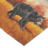 秋の森の黒熊 ショートテーブルランナー (コーナー)