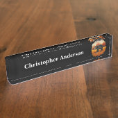 秋の森の黒熊 デスクネームプレート (側面)