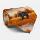 秋の森の黒熊 ネクタイ (ロール)