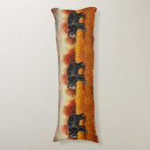 秋の森の黒熊 ボディピロー (正面縦)