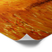 秋の森の黒熊 ポスター (角)