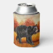 秋の森の黒熊 缶クーラー (缶裏面)