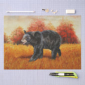 秋の森の黒熊 薄葉紙 (クラフト)