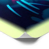 秋の森を抜ける日没の道 ポスター (角)