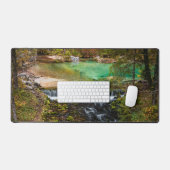 秋の森を流れる水 デスクマット (キーボード&マウス)