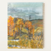 秋の森オレンジの金ゴールド プランナー手帳 (裏面)