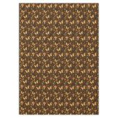 秋の森キノコと蝶 テーブルクロス (正面)