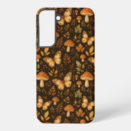 秋の森キノコと蝶 SAMSUNG GALAXY S22+ケース