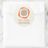 秋の森ツリーリングや輪秋の結婚式シール ラウンドシール (バッグ)