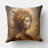 秋の森フェアリー – コージー秋ボホ クッション (裏面)