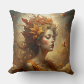 秋の森フェアリー – コージー秋ボホ クッション (正面)