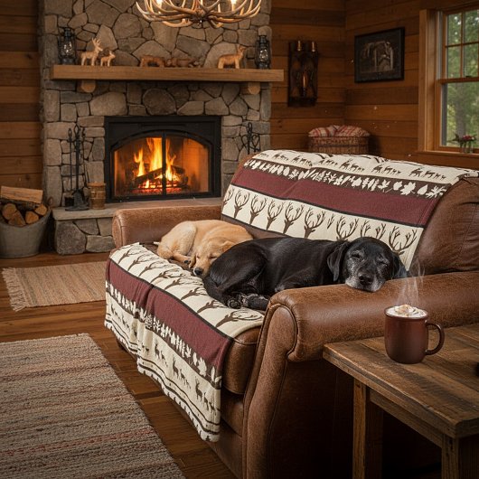 秋の森フリースブランケット フリースブランケット