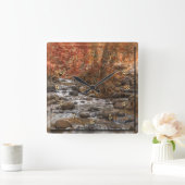 秋の森川セドナアリゾナ スクエア壁時計 (ホーム)