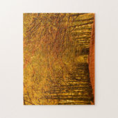 秋の森林を通した歩く道 ジグソーパズル (縦)