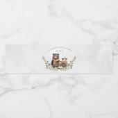 秋の森林熊の赤ちゃんシャワー ペットボトルラベル (シングルラベル)