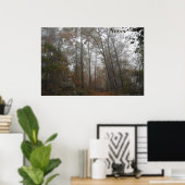 秋の森林霧のポスター ポスター (ホームオフィス)