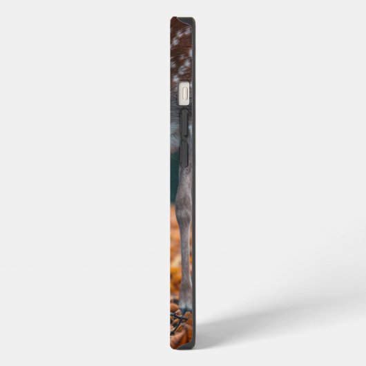 秋の森林鹿 iPhoneケース (左側面)