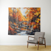 秋の森橋 タペストリー (インサイチュ(横))
