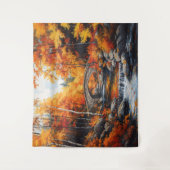 秋の森橋 タペストリー (正面)