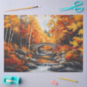 秋の森橋 薄葉紙 (クラフト)