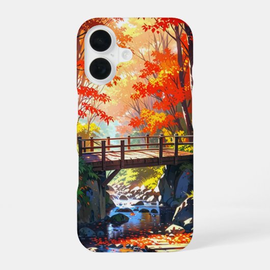 秋の森橋 iPhone 16ケース (裏面)