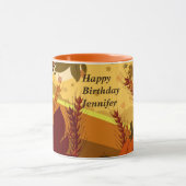 秋の森紅葉マグカップ誕生日ギフト マグカップ (中央)