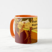 秋の森紅葉マグカップ誕生日ギフト マグカップ (正面左)