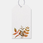 秋の森結婚の歓迎バッグ ギフトタグ (裏面)