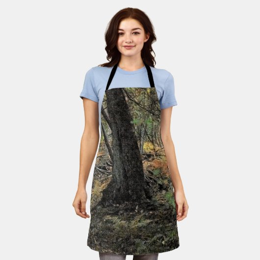 秋の森風景 エプロン (着用した状態)