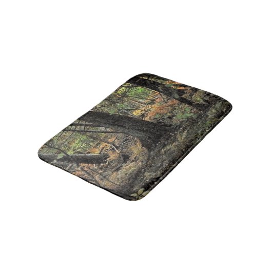 秋の森風景 バスマット (アングル)