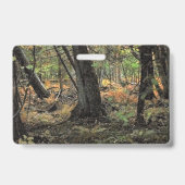 秋の森風景 バッジ (裏面)