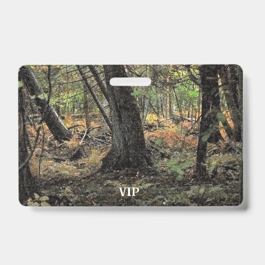 秋の森風景 バッジ (正面)