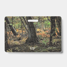 秋の森風景 バッジ