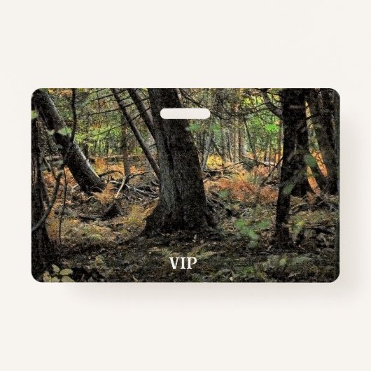 秋の森風景 バッジ (正面)