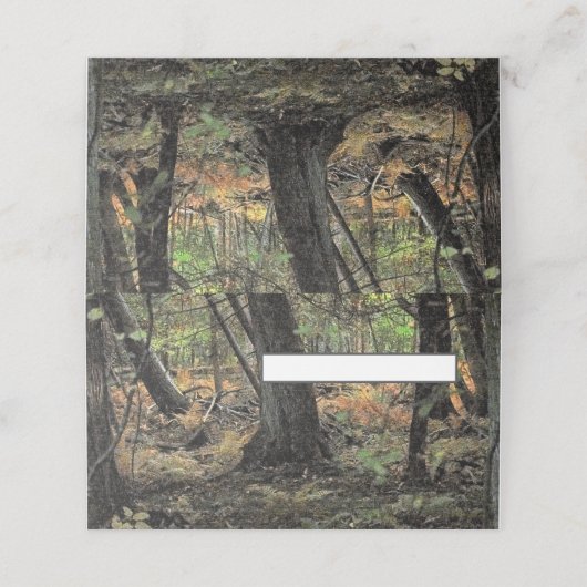 秋の森風景 プレイスカード (外部開封)