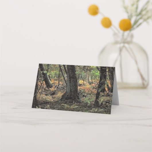 秋の森風景 プレイスカード (裏面)