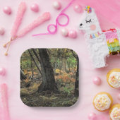 秋の森風景 ペーパープレート (パーティー)