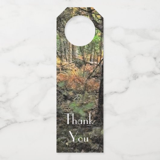 秋の森風景 ボトルネックタグ (正面)