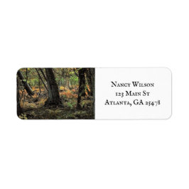 秋の森風景 ラベル